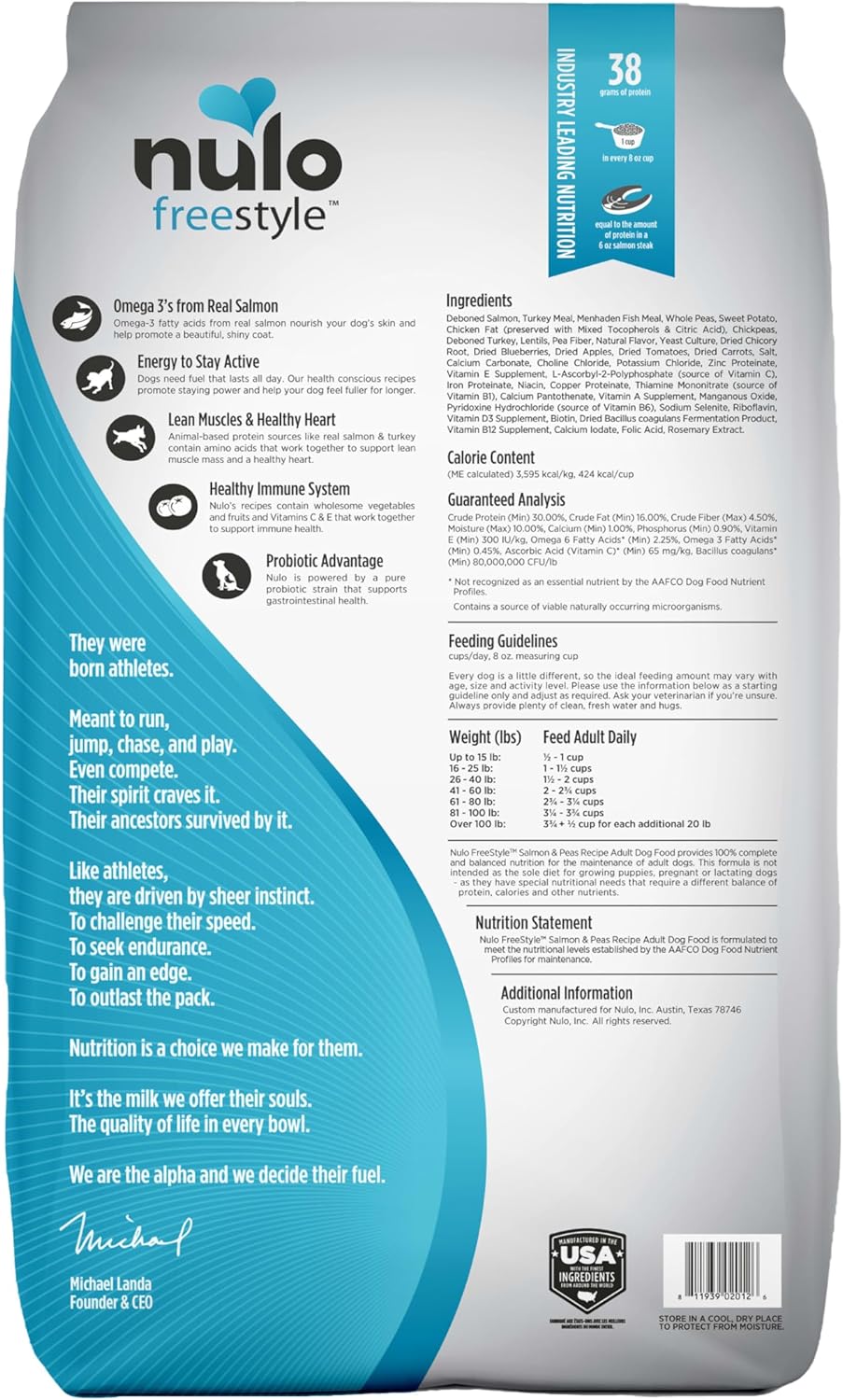 Nulo Freestyle Adult Dog Food, Premium All Natural Grain-Free Dry Small Kibble Dog Food, with BC30 Probiotic for Healthy Digestion, and High Animal-Based Protein with no Chicken or Egg Alternatives